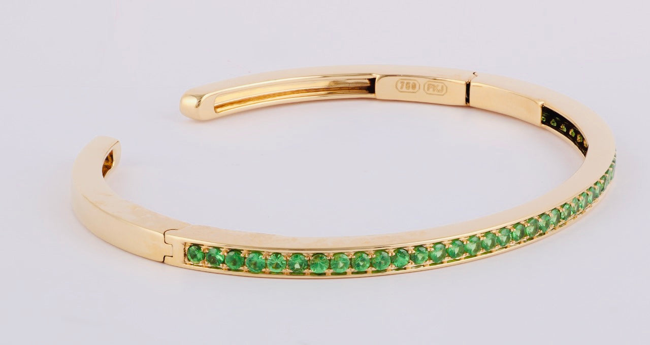 A Green garnet Torque bangle