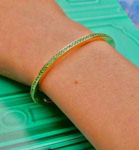 A Green garnet Torque bangle