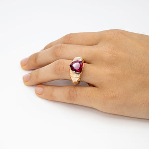 A Rubellite embrace ring