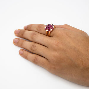 A hexagonal Ruby Ring