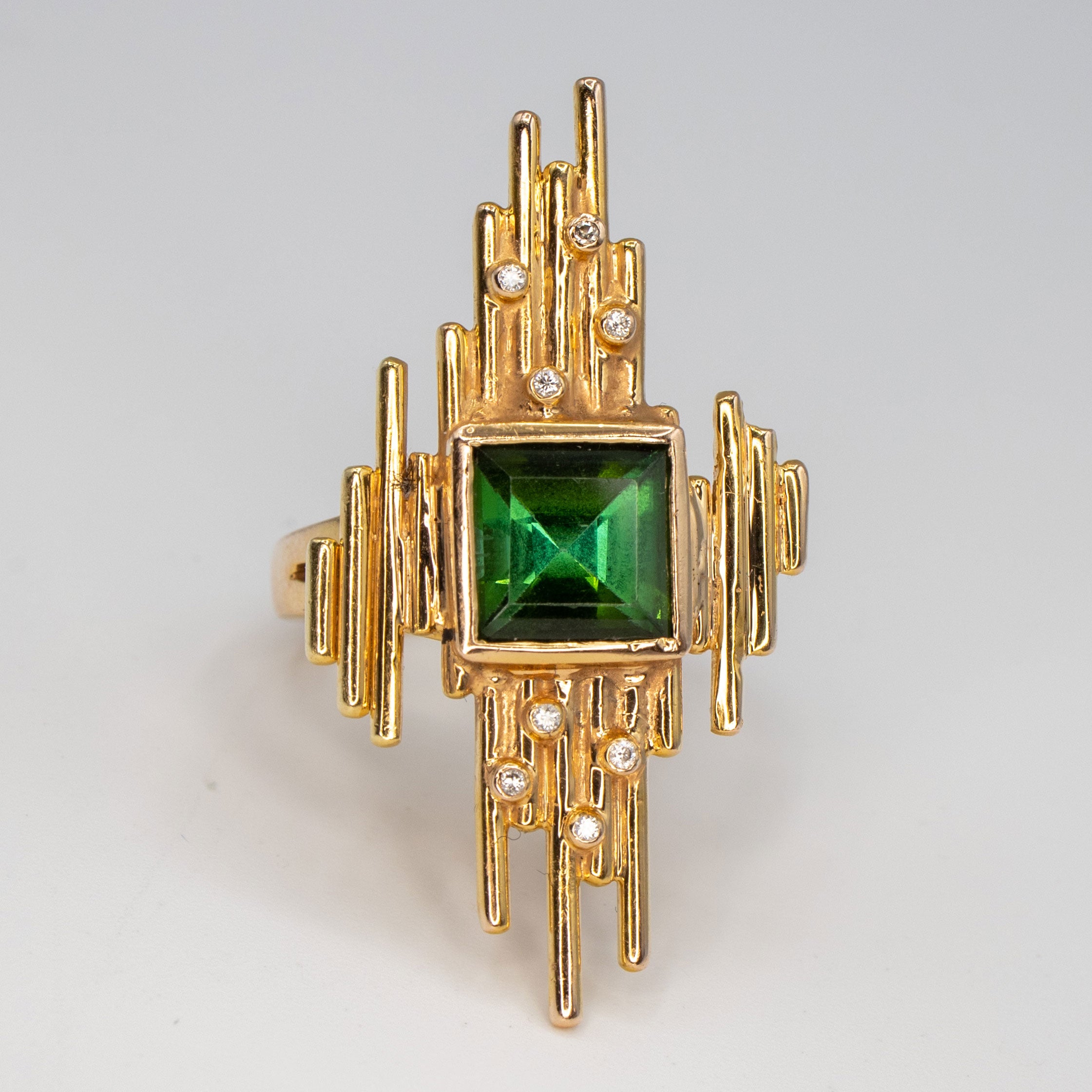 A Highwire Ring Green Tormaline ring