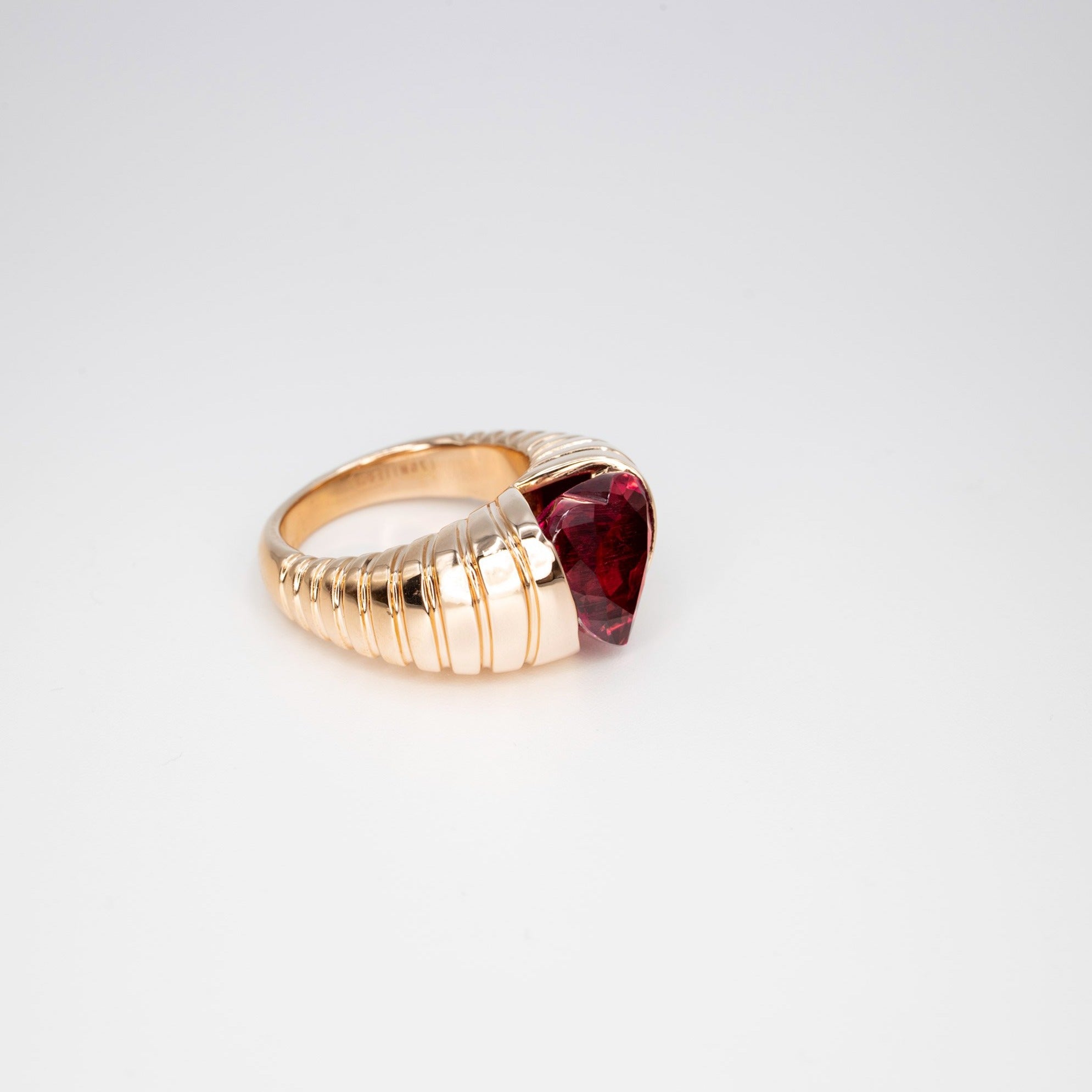 A Rubellite embrace ring