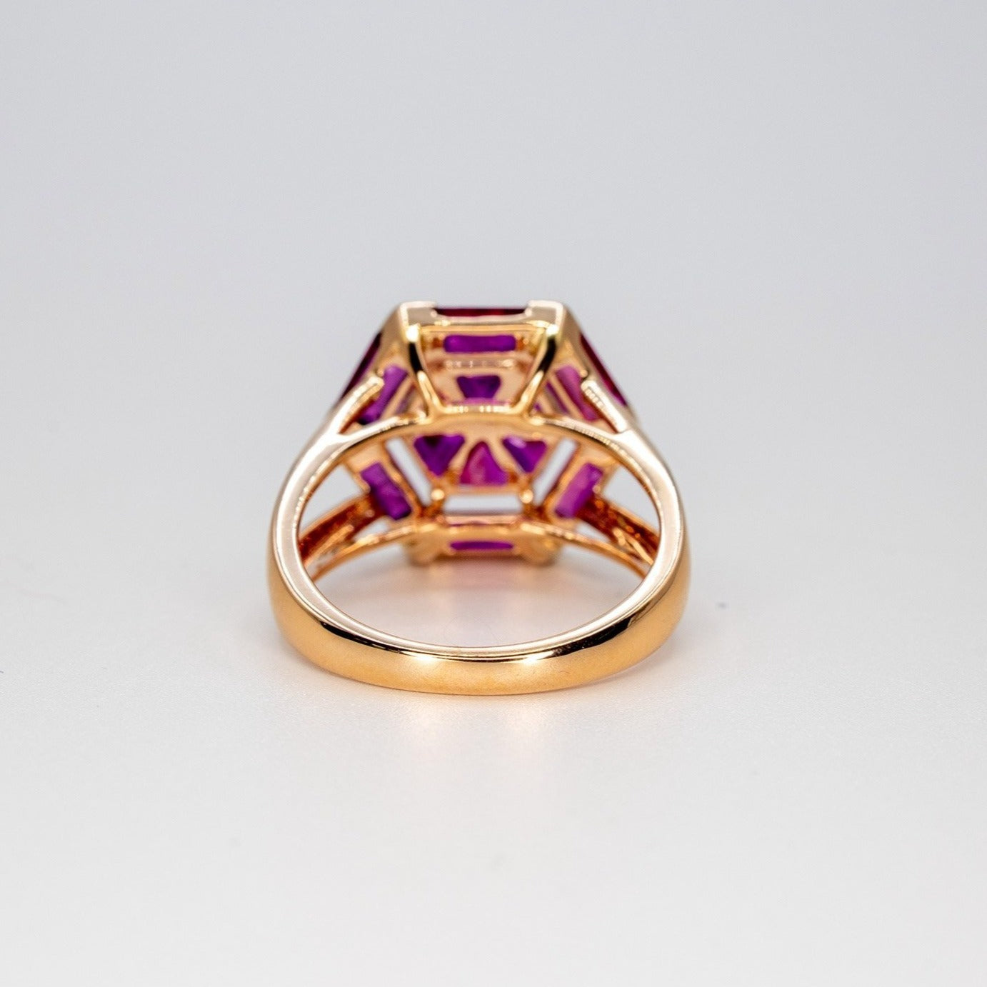 A hexagonal Ruby Ring