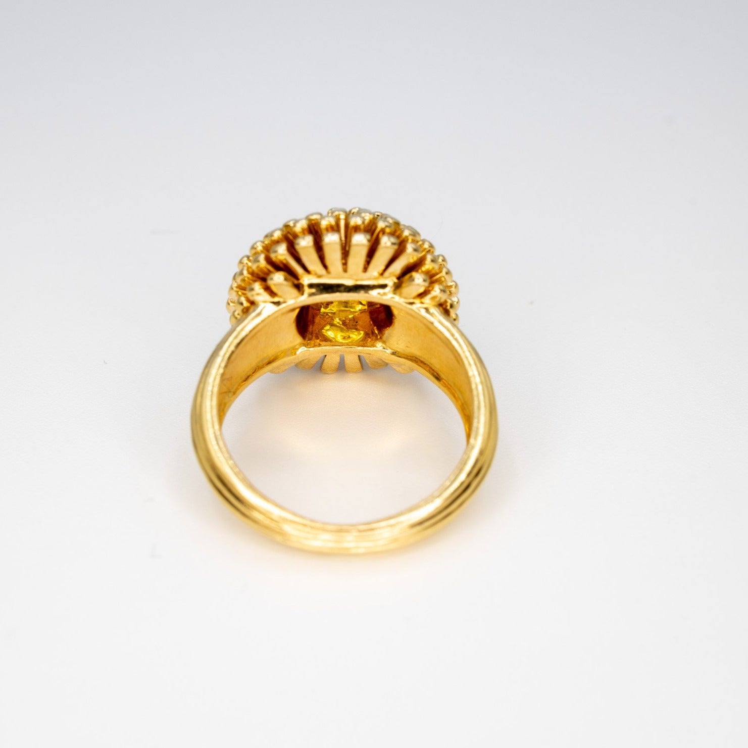 Sea Urchin Ring Yellow Sapphire