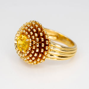 Sea Urchin Ring Yellow Sapphire